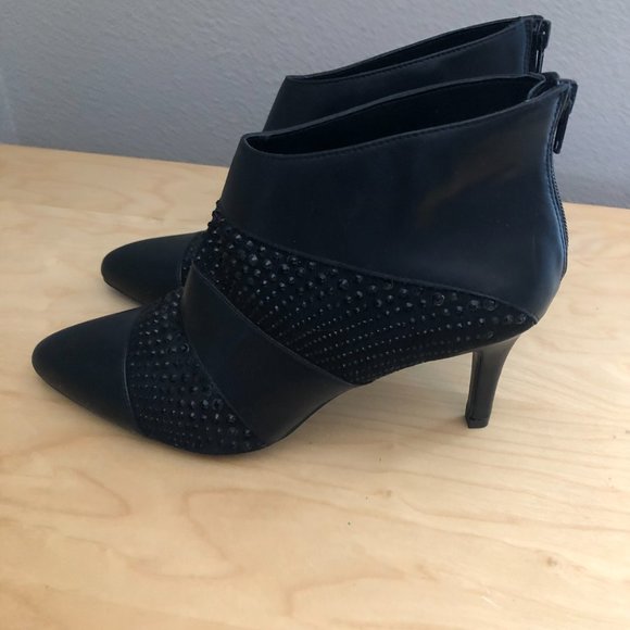 Impo Black Ankle Boots with Studded Detail - Picture 5 of 10